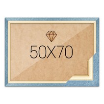 보석십자수액자 50x70 고급형 수지 블루, 단품