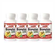 (믿고보는 아이엠샵) 뉴트리돔 브로멜라인 500mg 베지 60캡슐 4개 세트 품절 시 대체 상품 추천, 60정