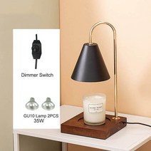 양키캔들워머 디퓨저 워머 에센셜 버너 야간 조명 가정용 침실 장식용 무드등, Black Red Wood_EU Adapter 220V