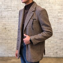 피에드 울 하운드투스 체크 자켓 브라운 (2 color)