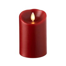 RAZ IMPORTS INC Push Flame 불꽃 없는 배터리 작동 LED 필러 캔들 레드 7 6 x 10 2cm(3 4인치) 홈 데코 휴일 및 선물용