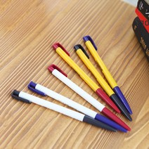 브랜드 볼펜 동아 스피디볼 명품 필기감좋은 펜 6종 1.0mm 스승의날 신기한 학용품 특이한 얇은 각인 색볼펜 볼팬 잘써지는 선물용 공시생 사무용, 적색 1자루 1.0mm-(517773)