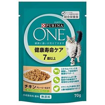 퓨리나 원 캣 푸드 캣 파우치 건강 수명 케어 7세 이상 치킨 그레이비 재단 70g×12개