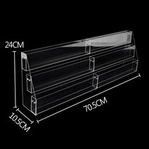 아크릴 서류 꽂이 책 잡지 홀더 펜 문구점 편의점 진열대 전시대 투명 대형 수납장, 3단 확장 책꽂이
