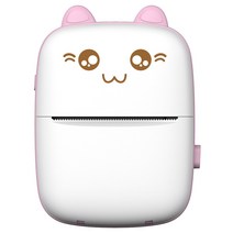 Cooela 휴대폰 영문판 앱 블루투스 미니 흑백 프린터 사진 공부 틀린 문제 필기하다 프린터기 + 인쇄 용지 4권, C9 화이트핑크
