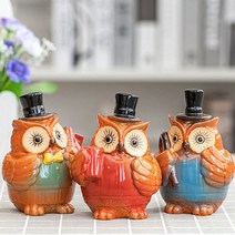 Joyce shop 오래달리기 장식장소품 도자기소품 인테리어소품 장식품, 장식품-신사부엉이