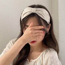 키메라제이 린넨 나비 와이드 반다나 헤어밴드 2color