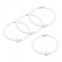 Uxcell 루스 리프 바인더 링 30mm/1.2인치 금속 북 링 키 홀더 가정 사무용품 화이트 4팩, White