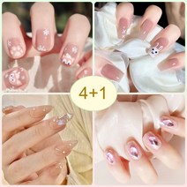 (4+1)젤 네일팁 네일아트 네일 네일스티커 인조손톱, F-06