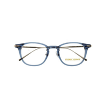 아이로닉아이코닉(ironiciconic) 프랭크커스텀st IN1103 C.5(투명네이비-골드) 사각형 뿔테테 고급스러운 트렌디한안경