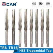 XCAN-나사 탭 TR8/9/10/12/14/16/18/20/22/26 왼손/오른손 사다리꼴 기계 플러그 HSS 기계 스레딩 도구, CN, TR24x5.0, Right Hand