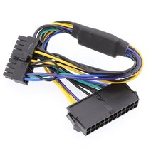 PSU ATX 24PIN TO 18PIN 어댑터 변환기 전원 케이블 코드 HP Z420 Z620 데스크탑 워크 스테이션 마더 보드 18AWG 30CM, Black