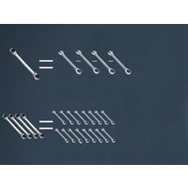 기어렌치 렌치세트 콤비 래칫 렌치 키 기어드 스패너 더블 헤드 토크 다목적 4 in 1 콤비네이션 도구, [09] 19-22-24-27mm