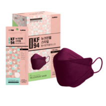 뉴크린웰 스타일 황사마스크 소형 KF94, 30개입, 3개, 레드와인