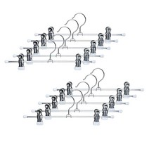 논슬림 옵설이 바지걸이 스커트10개세트 Mawa by Reston Lloyd 클립 2개 K/30D 스타일 30.5cm (12인치), White_Set of 10