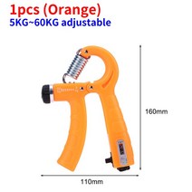 악력기 운동기구 10-100kg 조정 가능한 핸드 그립 강화제 다양한 팔 근육 손목 훈련 피트니스 장비 손가락, 10 Orange