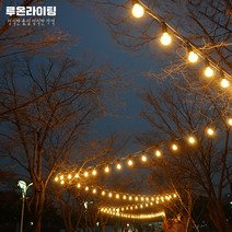 스트링 라이트 캠핑 루프탑 파티 야외 조명 10M 15M 20M 30M 51M 101M 10구 15구 20구 30구 50구 100구, 4. 스트링라이트 20M 20구