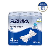 크리넥스 빨아쓰는 위생 행주타월 블루 72매 x 6롤, 1개