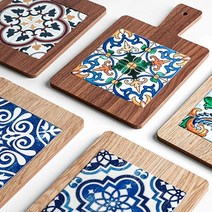 코르크바닥 깔개 세라믹 냄비받침대 오븐용기 스텐냄비 라면 컵받침 서빙용 찌개용, 냄비받침 우드스퀘어 B