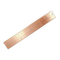 황동 스트레이트 눈금자 20CM 학교 선물 세트 측정 도구 12cm 15cm 18cm 금속 구리 카와이 문구 액세서리, K-18CM Red brass