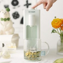 책상용 급속 가열 정수기 온수 가정용 데스크탑 소형 설치가 필요 없는, 따뜻한 S801 라이트 퍼 그린, 단일사이즈