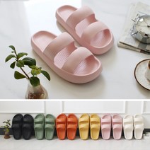 말랑이 소음방지 쿠션 발바닥 통증 완화 슬리퍼 1p 발편한 푹신한 실내 욕실화 거실화, 머스터드(소)