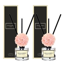 시즈넬 플라워 디퓨저 50ml 메리골드 핑크 2세트, 클린코튼