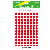 유니온플러스 unionplus 원형스티커일반(305/적색) UL-305RD 9mm 1개