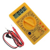 1 set lcd 디지털 멀티 미터 ac/dc 750/1000 v 디지털 미니 멀티 미터 프로브 전압계 전류계 옴 테스터 미터 전압 전류, 03 YELLOW