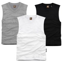 30수 순면 나시 무지 라운드/V넥(M-3XL) 바이브