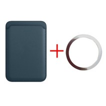 apple iphone 12 13 pro max mini 무선 충전 마그네틱 철 링 지갑 커버 액세서리에 대한 원래 자기 카드 홀더, 네이비 블루