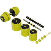 OneTwoFit 무게조절 아령세트 조립식덤벨 가정용아령 홈트레이닝 바벨세트, 20kg