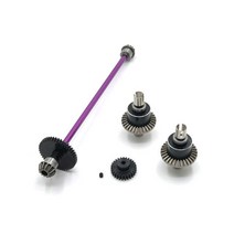 WLtoys 144010 144002 144001 RC 자동차 금속 업그레이드 부품 차동 기어 구동축 변속기 어셈블리 수정, [07] Purple set