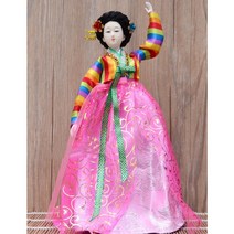 한국 한복인형 공예 조각 장식소품 선물 피규어 전통, S