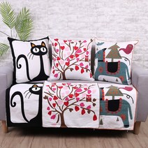 애니멀 캐릭터 쿠션 그림같은 자수 쇼파 쿠션, 커버+솜, 2-3 귀여운 포니