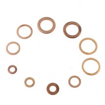 전동공구 200 Pcs 와셔 구리 플랫 가스 켓 반지 세트 M5-M14 나사에 대 한 구색 발전기 액세서리, 한개옵션0