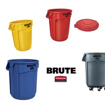 러버메이드 벤티드 브루트 원형 컨테이너 BRUTE 휴지통 다용도 정리함 원두보관 사료통, 흰색(뚜껑X), 75L