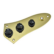 기타 튜닝 카포 줄 KAISH Fully Loaded Control Plate 펜더 재즈베이스 j베이스 크롬/블랙/골드 용 와이어 링 하네스가있는 사전 배선 제어 플레이트, [03] 금