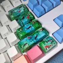 게임용 키보드 풍경 Koi Backspace Key caps 기계식 수지 키 캡 pbt keycap 198979, 시프트 2.25U, 검은색