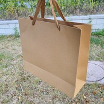 두꺼운 크라프트 종이 봉투 가방 쇼핑백(중) 선물용 포장용 다이소