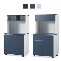 토파스 높은탕비장 1540 상부오픈서랍형 휴게실 탕비실, 블루