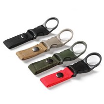 PKFARM 편리한 캠핑 등산 낚시 카라비너 물병걸이 생수병 버클 필수템 2P+2P, 블랙+카키