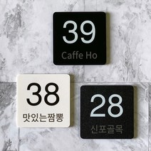 [전호] 포맥스 번호판 UV인쇄 주문제작가능 대기번호표 순번대기표 식당 미용실, 블랙포맥스