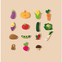 노리터 펠트자석 채소 야채 유아학습 자석교구, 색상:단일상품