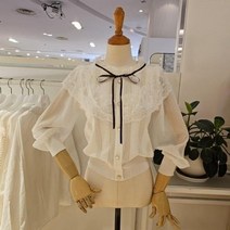 미엘로 MM43BL110 프릴레이스리본블라우스