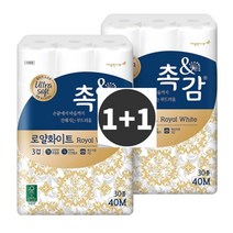 깨끗한나라 촉앤감 로얄화이트 화장지 40mx30롤x2팩 3겹 롤휴지 먼지안나는 천연펄프 무형광 두꺼운 화장실 무향 대용량 먼지없는 코스트코 집들이선물 두루마리 두루말이 2팩 30롤, 30롤, 10팩