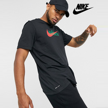 나이키 트레이닝 애슬릿 로고 레트로 반팔 티셔츠 블랙