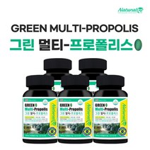 건조한 구강 입안 혀 향균 면역 에 좋은 상쾌한 페퍼민트 맛 브라질 그린 멀티 프로폴리스 비타민 아연 영양제, 5BOX(5개월분), 5개, 60정