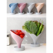 물빠짐 야채접시 4color / 깔때기 겸용, 그레이