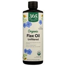 365홀푸드마켓 플랙스 오일 아마씨 기름 아마씨유 710ml-비정제 Whole Foods Market Flax Oil Unfiltered High Lignan